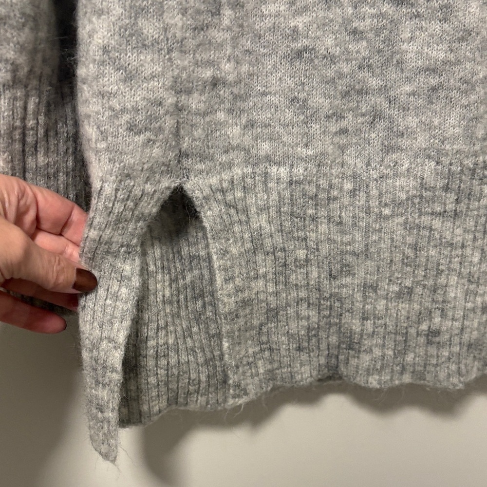Culture Grey Zip-Up Sweater oversized XS - Picture 6 of 8